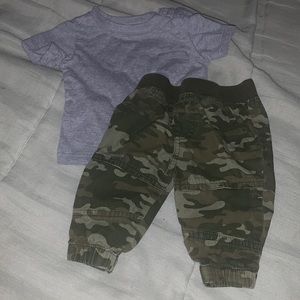 Camo shortsleeved outfit💜